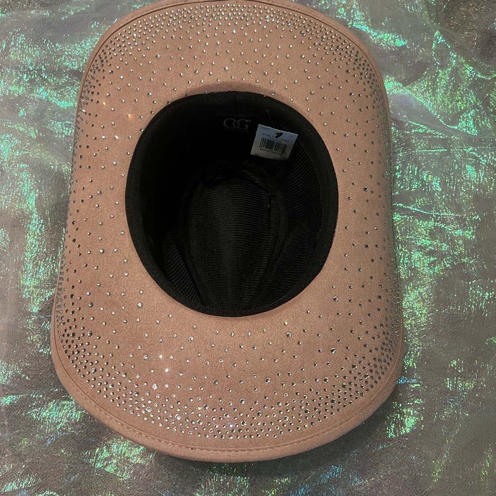 Powder Pink Rhinestone Cowboy Hat - Picture 2 of 3